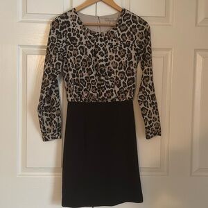 Banana republic leopard and black dress